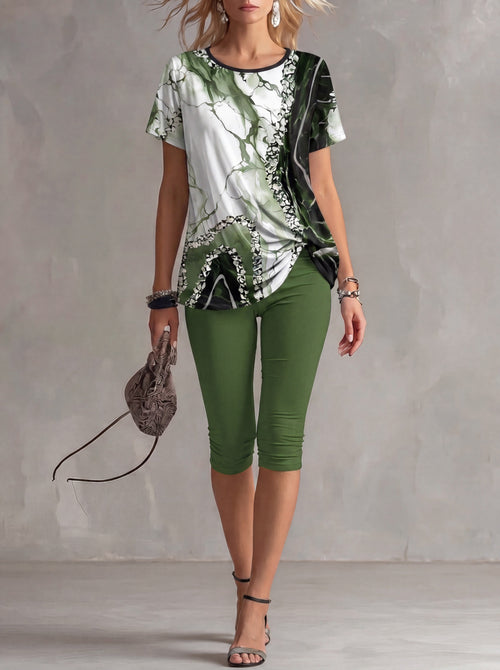 Beatrice - Botanical Print Stretch Set