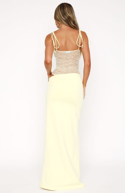 Buttercream Corset Winter Gown