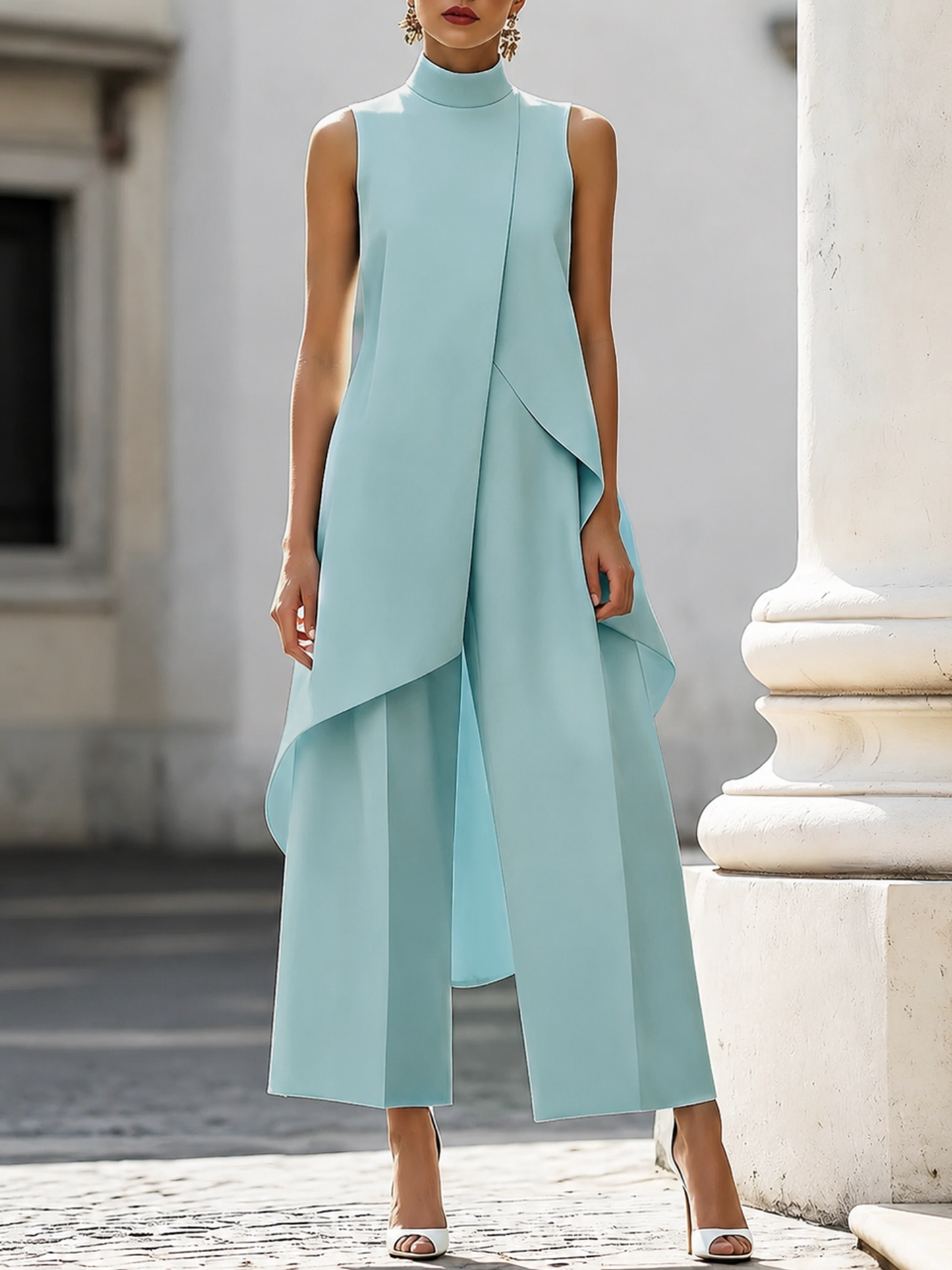 Cecilia - Full-length jumpsuit with elegant drape
