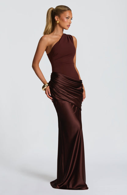 Plum Brown Maxi Gown