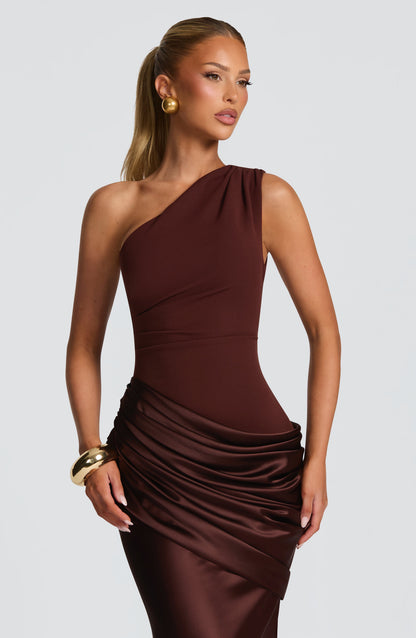 Plum Brown Maxi Gown