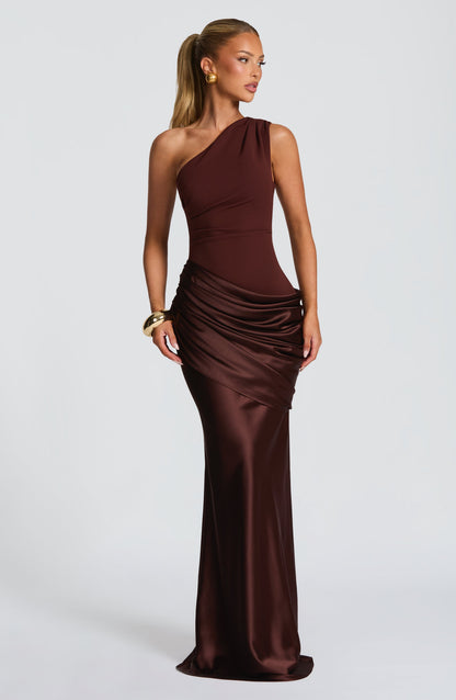 Plum Brown Maxi Gown