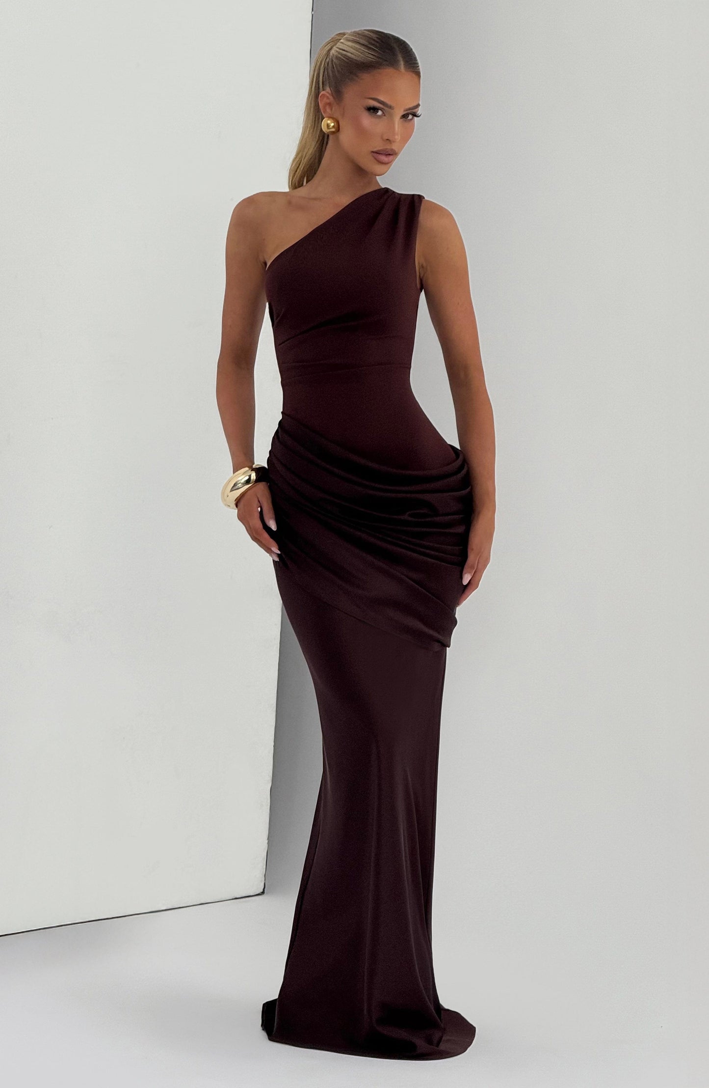 Plum Brown Maxi Gown