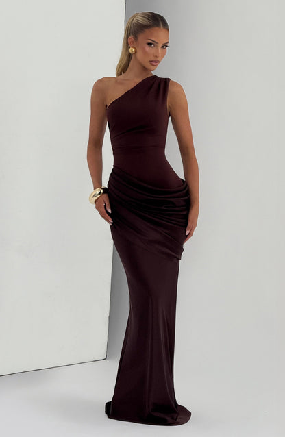 Plum Brown Maxi Gown